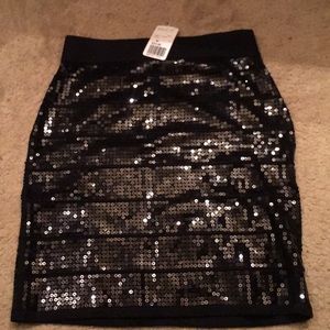 NWT! Black sequin skirt